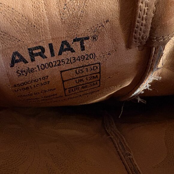 Mens Ariat ATS Roughneck Heritage Western Brown Cowboy Boots Size 13 D 10002252 - Picture 6 of 10